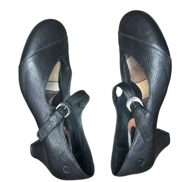 Born Black Leather Mary Jane Heels Sz: 9.5/ 41 - Picture 5 of 8